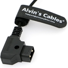 Alvin'S Cables Flexible Power Cable For RED Komodo Camera Rotatable Right Angle 2 Pin Female To D-Tap Braided Wire 80cm