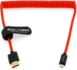 8K 2.1 Micro HDMI To Full HDMI Braided Coiled Cable For Atomos Ninja V 4K-60P Record 48Gbps HDMI For Canon R5C R5 R6