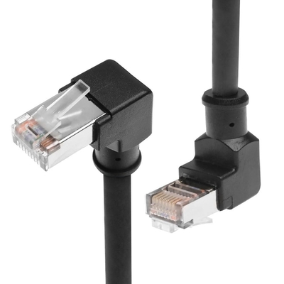 Alvin's Cables Cat6 Shielded RJ45 Cable 16.4ft Down Angle for PLC Robotics