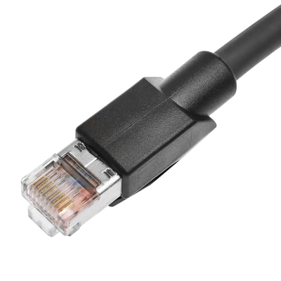 Alvin's Cables Profinet CAT6A Shielded Ethernet Cable Right Angle High Flex Gold Plated 30cm for PLC Robotics Motion Control