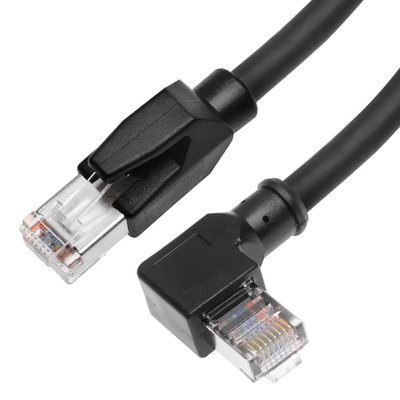 Alvin's Cables Profinet CAT6A Shielded Ethernet Cable Right Angle High Flex Gold Plated 60cm for PLC Robotics Motion Control