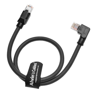 Alvin's Cables Profinet CAT6A Shielded Ethernet Cable Right Angle High Flex Gold Plated 5m for Industrial Automation