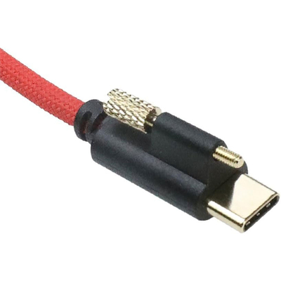 Alvin's Locking USB C Cable for Blackmagic Pyxis URSA 10Gbps 12in Red