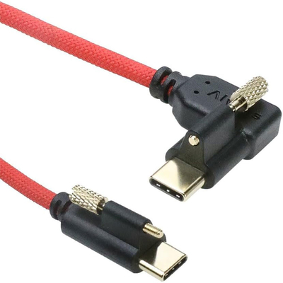 Alvin's Red Locking USB C Cable for Blackmagic 4K G2 3.3ft 10Gbps