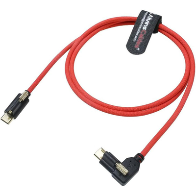 Alvin's Red Locking USB C Cable for Blackmagic 4K G2 3.3ft 10Gbps