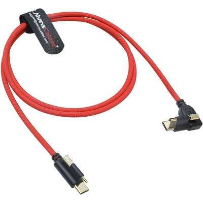 Alvin's Red Locking USB C Cable for Blackmagic 4K G2 3.3ft 10Gbps