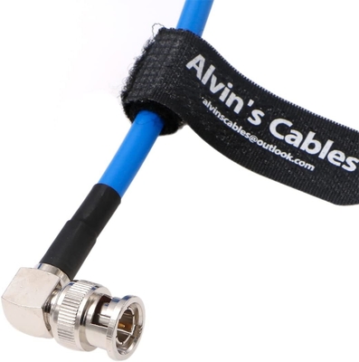 12G BNC-Coaxial-Cable Alvin'S Cables HD SDI BNC Male To Male L-Shaped Original Cable For 4K Video Camera 1M Blue