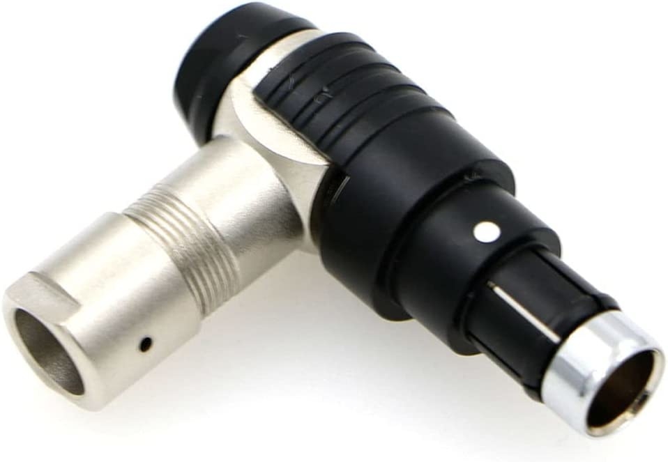 Alvin'S Cables Compatible Fischer S102 3 Pin Male Right Angle Connector For ARRI Alexa RED DSMC2 Sony Venice